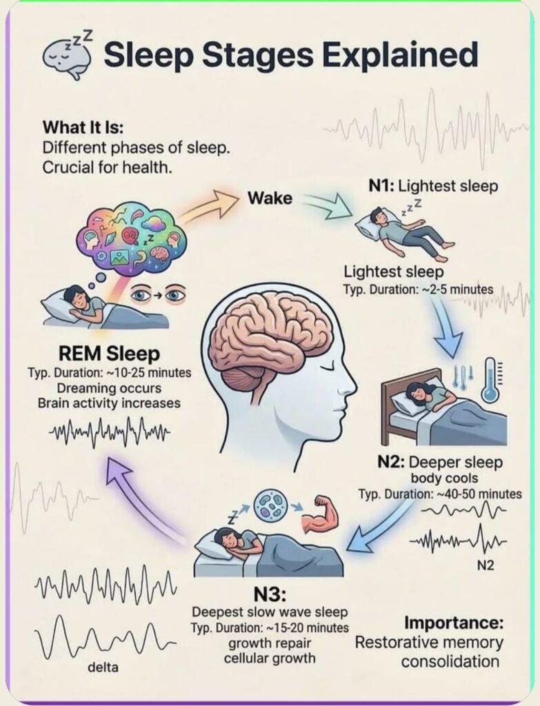 sleep stages explained by mindnesto