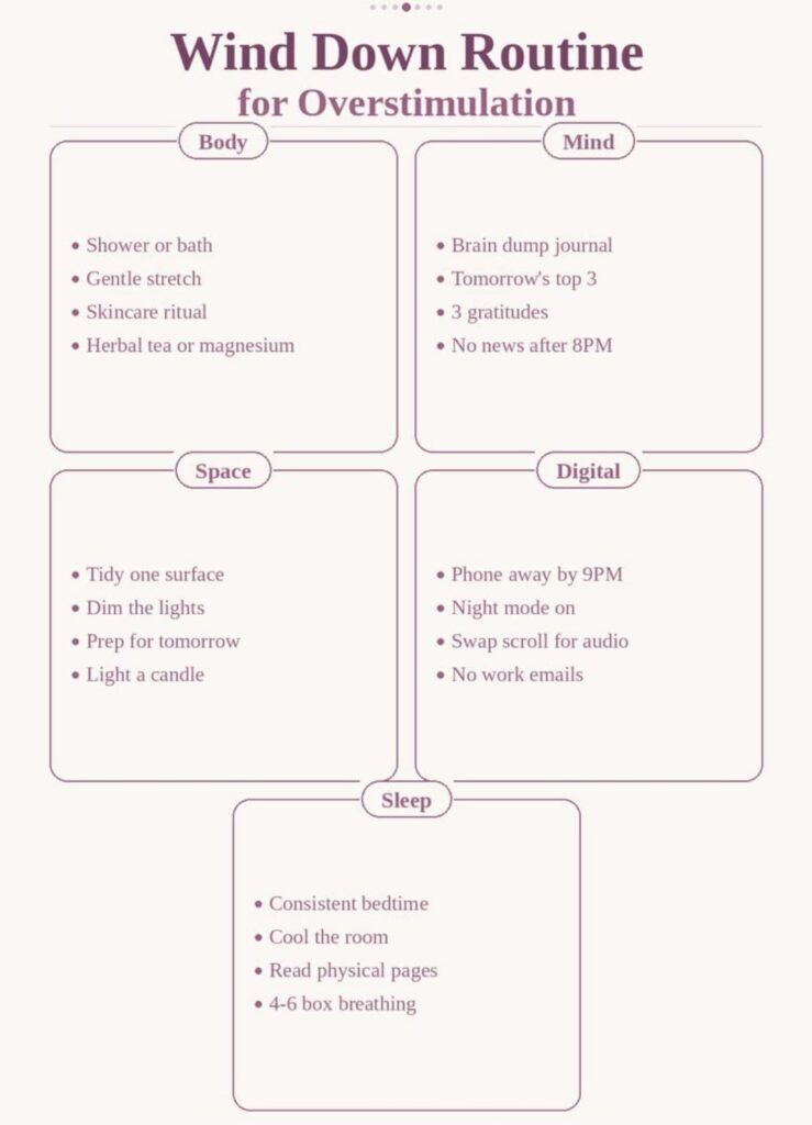wind-down routine