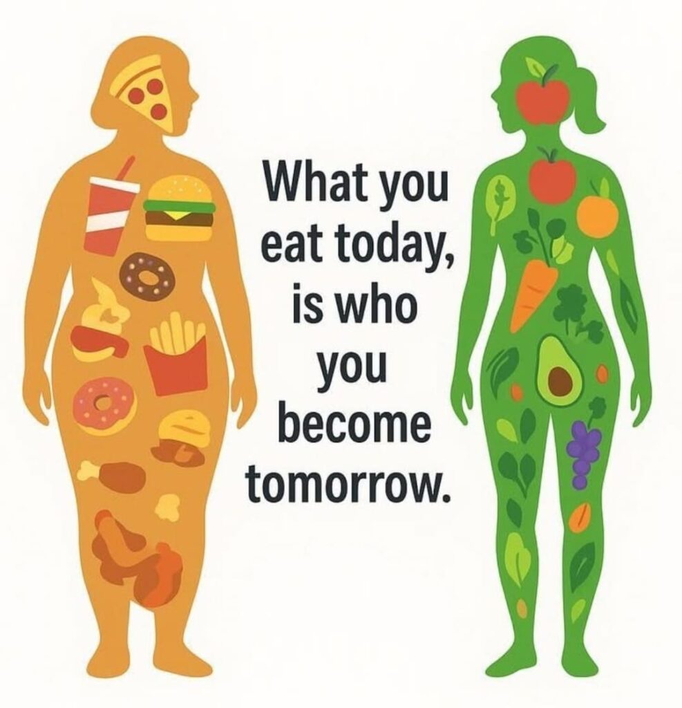 what you eat today is what you are tomorrow