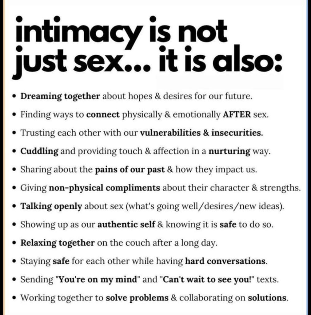 intimacy is not just a sex